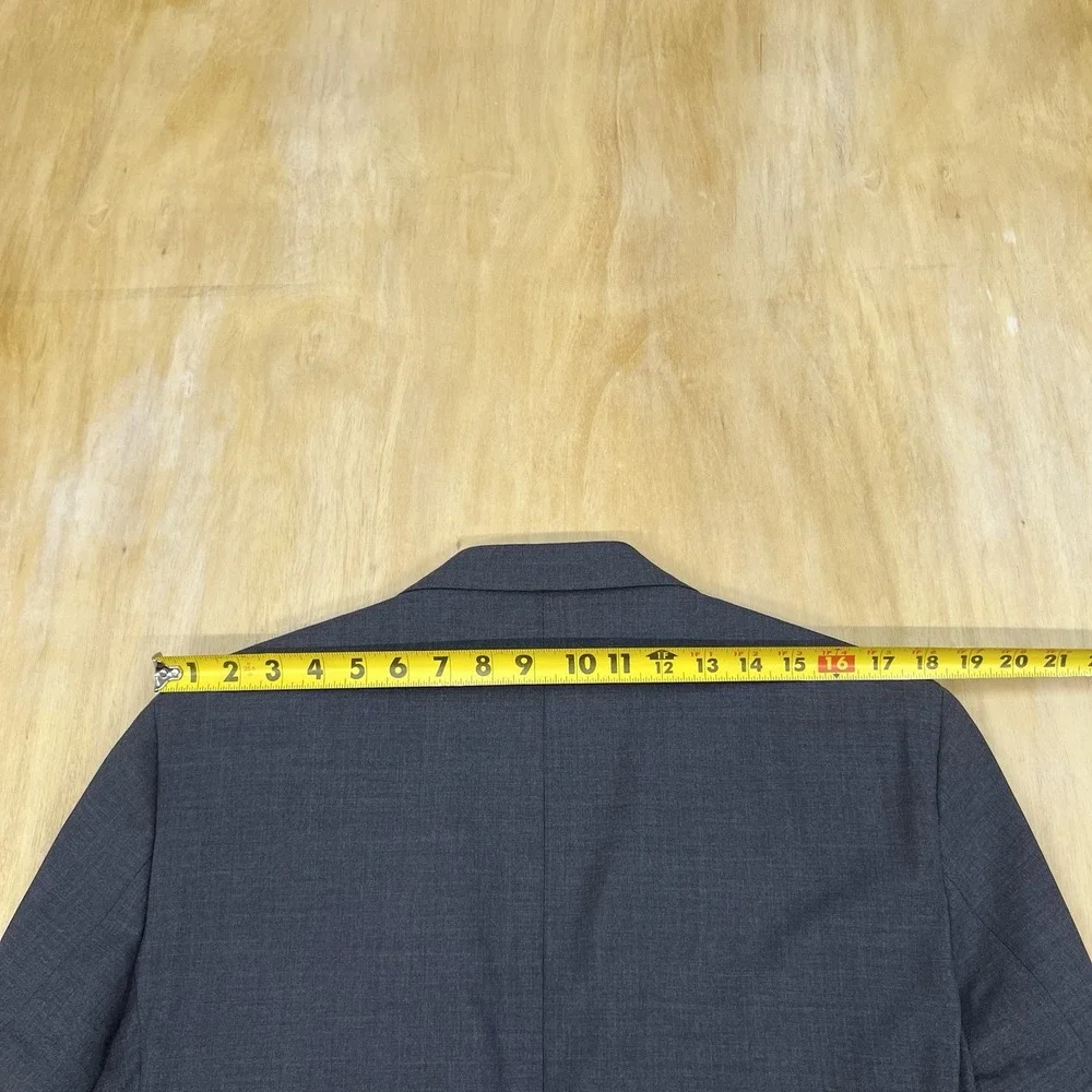 Cole Haan Suit Mens 42L Long Slim Fit Pants 35x29 Wool Stretch Charcoal